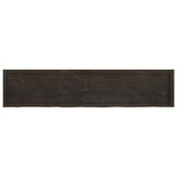 Table Top Dark Brown 180x40x cm Treated Solid Wood Oak 3156452