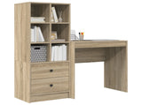 Desk with Drawer with Shelf with Storage 2 pcs Sonoma Oak 3337307