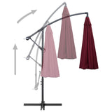 Hanging Garden Parasol Burgundy 3 m Aluminium Pole 47224