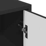 Bathroom Cabinet Wall-mounted with Door Black 39 x 23.5 x 65 cm 883385