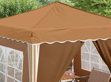 Pop-up Party Tent 195 x 195 x 245 cm Beige Oxford Fabric 42019738