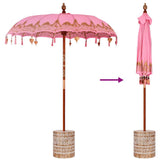 Balinese Parasol with Base Pink 185 x 185 x 260 cm 3356905
