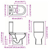 Ceramic Toilet Back Water Flow Black 140298