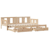 Daybed with Trundle and Drawers without Mattress 90x200 cm 3302225