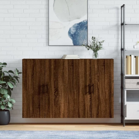 Wall Mounted Cabinets 2 pcs Brown Oak 69.5x34x90 cm 3195650