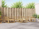 Outdoor Sofa Set 8 pcs White 59 x 59 x 37 cm Solid Acacia Wood 3387373