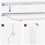 Electric Retractable Awning Red and White 2.5 x 2 m 3421702