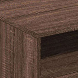 Coffee Table with LED Lights Brown Oak 50x49x40 cm 839832