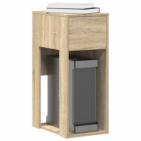 ZNTS Computer Tower Stand with Drawer Sonoma Oak 30x44x74 cm 858733