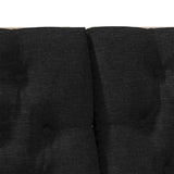 Upholstered Headboard Black 200 cm Solid Pine Wood 879321