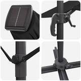 Umbrella Black 286 x 284 x 270 cm Aluminium and Polyester 42003323