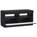 LED TV Cabinet Black Engineered Wood 897436