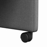 Dining Chairs with Wheels 2 pcs Dark grey 57 x 67 x 95 cm 42017848