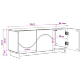 TV Stand 90 x 34.5 x 40 cm High Gloss White Engineered Wood 8011571