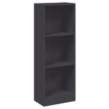 ZNTS 3-Tier Book Cabinet Grey 40x24x109 cm Engineered Wood 800830