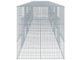 Gabion Basket with Cover 1000x100x150 cm Galvanised Iron 3295222