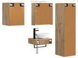 Bathroom Furniture Set 5 pcs Artisan Oak 3407254