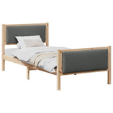 Bed Frame with Headboard Dark Grey 100 x 200 cm Fabric 878350