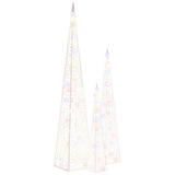 Acrylic Decorative LED Light Cone Set Multicolour 60/90/120cm 328974