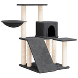Cat Tree with Sisal Scratching Posts Dark Grey 82 cm 171662