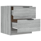 Bedside Cabinets 2 pcs Grey Sonoma Engineered Wood 817036