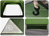 Camping Tent with Roof Green 2-Person Polyester and Steel 42028642
