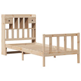 Bookcase Bed without Mattress 90x190 cm Single Solid Wood Pine 3321729