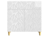 Sideboard High Gloss White 66 x 34.5 x 90 cm Engineered Wood 895099