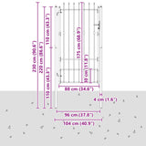 Fence Gate HORST 100 x 175 cm Metal Black Lockable 42034047