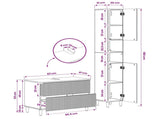 2 Piece Bathroom Cabinet Set ARNHEM Old Wood Engineered Wood 3417529