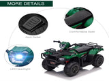 12V Kids Quad Bike with Forward, Reverse Functions, Ride-On ATV w/ Music, LED, Headlights, for Ages T3398P348336