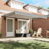Automatic Retractable Awning Anthracite and White 400x300 cm 3310232