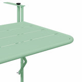 Hanging Balcony Table Folding Mint Green 60 x 39 x 65 cm Steel 42008072