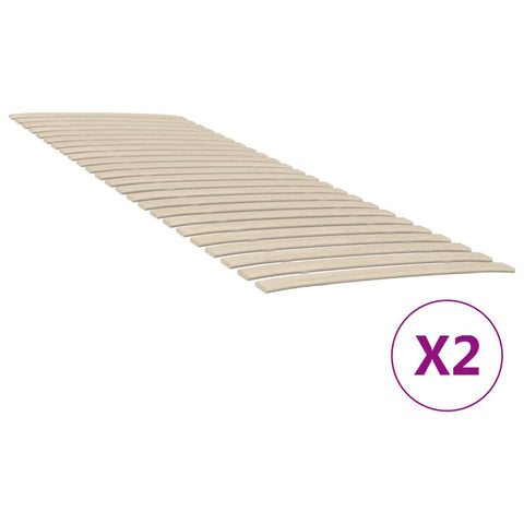 Bed Slats Replacements with 48 Slats 2 pcs 70x200 cm 3203723