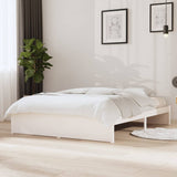 Bed Frame without Mattress White Solid Wood 140x190 cm 814930