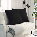 Sofa Pillows 2 pcs Black 80 x 80 cm Fabric 42014072