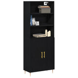 Highboard Black Oak 69.5 x 34 x 180 cm Engineered Wood 3333092