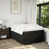 Box Spring Bed with Mattress Black 120x200 cm Fabric 3285368