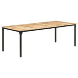 ZNTS Dining Table 220x100x76 cm Rough Mango Wood 321977