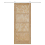 Sliding Door ORKDAL Brown 83 x 202 cm Solid Pine Wood 3333700