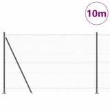 Welded Wire Fence with Concrete Base 10 x 1.4 m 3353631