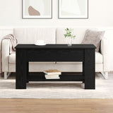 ZNTS Black Oak Coffee Table - 101x49x52 cm Made from Engineered Wood 862764