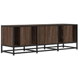 TV Cabinet Brown Oak 120x35x41 cm Engineered Wood and Metal 848843