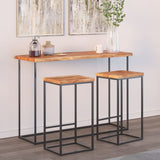 Table Top 110x40x2.5 cm Rectangular Solid Wood Acacia Live Edge 370613