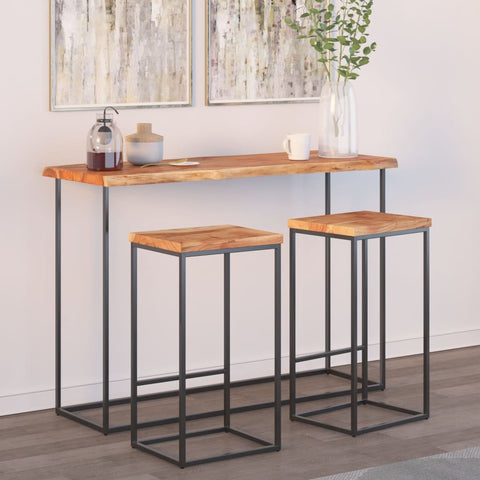 ZNTS Table Top 110x40x2.5 cm Rectangular Solid Wood Acacia Live Edge 370613