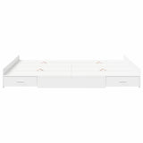 Storage Bed Frame White 160 x 200 cm Engineered wood 3335277