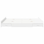 Storage Bed Frame White 140 x 200 cm Engineered wood 3335293