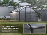 190 x 190cm Walk-In Polycarbonate Greenhouse T3398P377632