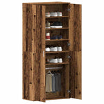 Shoe Cabinet with Door Brown 80 x 39 x 180 cm Engineered wood 3333873