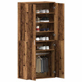 Shoe Cabinet with Door Brown 80 x 39 x 180 cm Engineered wood 3333873